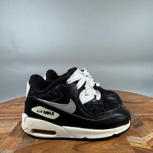 Kids Nike Air Max 90 Black White Toddler Shoes‎ Size 5C Sneakers